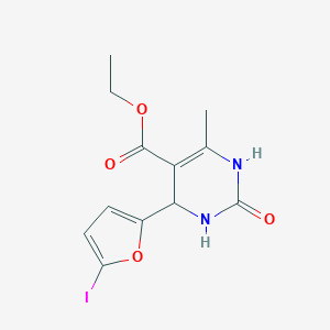 molecular formula C12H13IN2O4 B332293 Ethyl 4-(5-iodofuran-2-yl)-6-methyl-2-oxo-1,2,3,4-tetrahydropyrimidine-5-carboxylate 