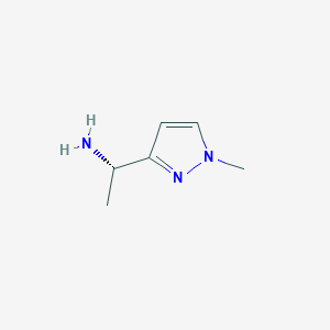 molecular formula C6H11N3 B3322965 (S)-1-(1-Methyl-1H-pyrazol-3-yl)ethanaMine CAS No. 1568071-63-5