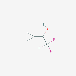 molecular formula C5H7F3O B3322972 1-Cyclopropyl-2,2,2-trifluoroethan-1-ol CAS No. 1568200-41-8