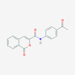molecular formula C18H13NO4 B332300 N-(4-acetylphenyl)-1-oxo-1H-isochromene-3-carboxamide 