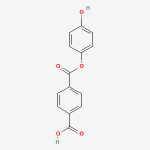 molecular formula C14H10O5 B3323004 4-((4-Hydroxyphenoxy)carbonyl)benzoic acid CAS No. 158120-00-4