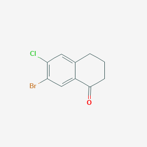 molecular formula C10H8BrClO B3323092 7-Bromo-6-chloro-3,4-dihydronaphthalen-1(2H)-one CAS No. 159639-64-2