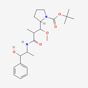 tert-Butyl (S)-2-((1R,2R)-3-(((1R,2R)-1-hydroxy-1-phenylpropan-2-yl)amino)-1-methoxy-2-methyl-3-oxopropyl)pyrrolidine-1-carboxylate