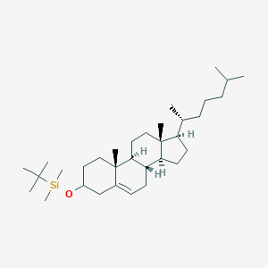 B033232 Tert-butyl-[[(8S,9S,10R,13R,14S,17R)-10,13-dimethyl-17-[(2R)-6-methylheptan-2-yl]-2,3,4,7,8,9,11,12,14,15,16,17-dodecahydro-1H-cyclopenta[a]phenanthren-3-yl]oxy]-dimethylsilane CAS No. 57711-50-9