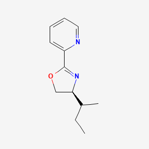 molecular formula C12H16N2O B3323210 (4S)-4-(sec-Butyl)-2-(pyridin-2-yl)-4,5-dihydrooxazole CAS No. 1620588-66-0