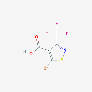 molecular formula C5HBrF3NO2S B3323261 5-Bromo-3-(trifluoromethyl)isothiazole-4-carboxylic acid CAS No. 1628451-87-5