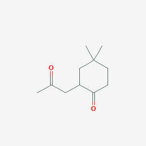 molecular formula C11H18O2 B3323276 4,4-Dimethyl-2-(2-oxopropyl)cyclohexan-1-one CAS No. 163128-46-9