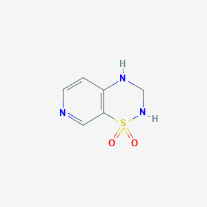 molecular formula C6H7N3O2S B3323277 3,4-Dihydro-2H-pyrido[4,3-e][1,2,4]thiadiazine 1,1-dioxide CAS No. 163136-52-5