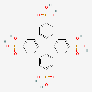 molecular formula C25H24O12P4 B3323288 (Methanetetrayltetrakis(benzene-4,1-diyl))tetrakis(phosphonic acid) CAS No. 1632402-15-3