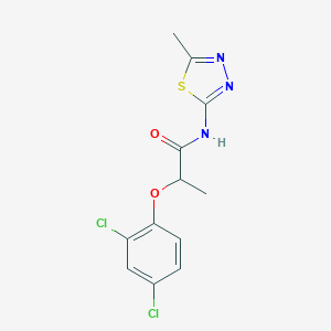 molecular formula C12H11Cl2N3O2S B332329 2-(2,4-dichlorophenoxy)-N-(5-methyl-1,3,4-thiadiazol-2-yl)propanamide 