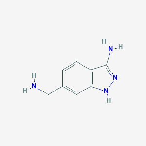 molecular formula C8H10N4 B033233 6-(氨甲基)-1H-吲唑-3-胺 CAS No. 368426-75-9
