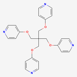 molecular formula C25H24N4O4 B3323306 4,4'-((2,2-Bis((pyridin-4-yloxy)methyl)propane-1,3-diyl)bis(oxy))dipyridine CAS No. 163629-49-0