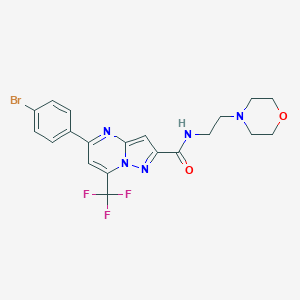 molecular formula C20H19BrF3N5O2 B332332 5-(4-bromophenyl)-N-(2-morpholin-4-ylethyl)-7-(trifluoromethyl)pyrazolo[1,5-a]pyrimidine-2-carboxamide 