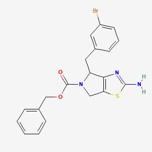 molecular formula C20H18BrN3O2S B3323332 Benzyl 2-amino-4-(3-bromobenzyl)-4H-pyrrolo[3,4-d]thiazole-5(6H)-carboxylate CAS No. 1637310-51-0