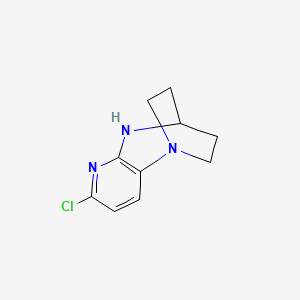 molecular formula C10H12ClN3 B3323380 7-Chloro-2,3,4,5-tetrahydro-1,4-ethanopyrido[2,3-b][1,4]diazepine CAS No. 1638604-54-2