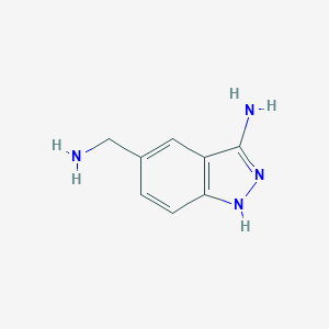 molecular formula C8H10N4 B033234 5-(氨甲基)-1H-吲唑-3-胺 CAS No. 267876-23-3