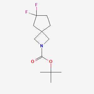 molecular formula C12H19F2NO2 B3323407 tert-Butyl 6,6-difluoro-2-azaspiro[3.4]octane-2-carboxylate CAS No. 1638759-78-0