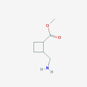 molecular formula C7H13NO2 B3323426 methyl 2-(Aminomethyl)cyclobutane-1-carboxylate CAS No. 1638760-87-8