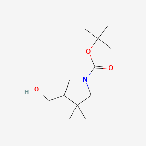 molecular formula C12H21NO3 B3323457 tert-Butyl 7-(hydroxymethyl)-5-azaspiro[2.4]heptane-5-carboxylate CAS No. 1638763-90-2