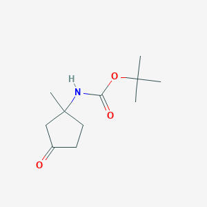 molecular formula C11H19NO3 B3323463 tert-butyl N-(1-methyl-3-oxocyclopentyl)carbamate CAS No. 1638764-30-3