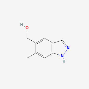 molecular formula C9H10N2O B3323471 (6-methyl-1H-indazol-5-yl)methanol CAS No. 1638764-55-2