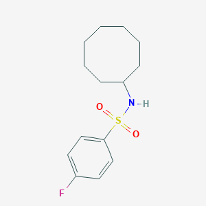 molecular formula C14H20FNO2S B332350 N-cyclooctyl-4-fluorobenzenesulfonamide 