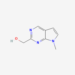 molecular formula C8H9N3O B3323520 {7-methyl-7H-pyrrolo[2,3-d]pyrimidin-2-yl}methanol CAS No. 1638767-77-7