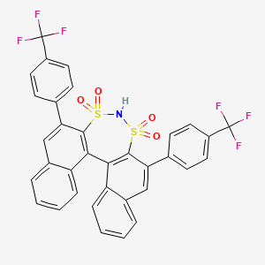 molecular formula C34H19F6NO4S2 B3323569 (R)-3,3'-Bis(4-trifluoromethylphenyl)-1,1'-binaphthyl-2,2'-disulfonimide CAS No. 1644388-85-1