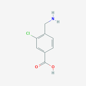 molecular formula C8H8ClNO2 B3323600 4-(Aminomethyl)-3-chloro-benzoic acid CAS No. 165530-43-8