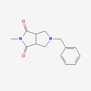 molecular formula C14H16N2O2 B3323621 5-benzyl-2-methyltetrahydropyrrolo[3,4-c]pyrrole-1,3(2H,3aH)-dione CAS No. 165893-95-8