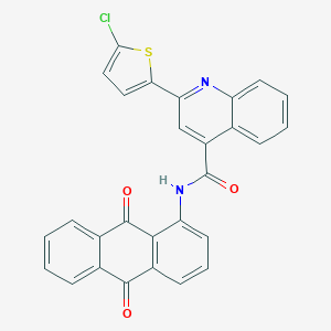 molecular formula C28H15ClN2O3S B332366 2-(5-chloro-2-thienyl)-N-(9,10-dioxo-9,10-dihydro-1-anthracenyl)-4-quinolinecarboxamide 