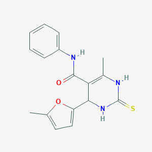 molecular formula C17H17N3O2S B332367 6-methyl-4-(5-methyl-2-furyl)-N-phenyl-2-thioxo-1,2,3,4-tetrahydro-5-pyrimidinecarboxamide 