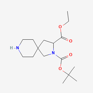 molecular formula C16H28N2O4 B3323675 2-tert-Butyl 3-ethyl 2,8-diazaspiro[4.5]decane-2,3-dicarboxylate CAS No. 1675970-16-7