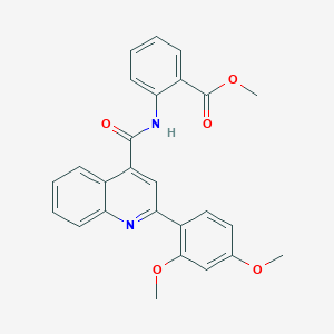 molecular formula C26H22N2O5 B332369 Methyl 2-({[2-(2,4-dimethoxyphenyl)-4-quinolinyl]carbonyl}amino)benzoate 