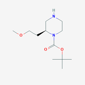 molecular formula C12H24N2O3 B3323730 (S)-Tert-butyl 2-(2-methoxyethyl)piperazine-1-carboxylate CAS No. 169447-94-3