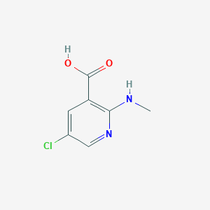 molecular formula C7H7ClN2O2 B3323754 3-Pyridinecarboxylic acid, 5-chloro-2-(methylamino)- CAS No. 169806-29-5