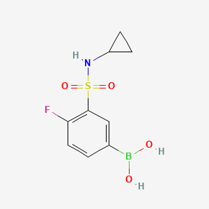 molecular formula C9H11BFNO4S B3323772 (3-(N-Cyclopropylsulfamoyl)-4-fluorophenyl)boronic acid CAS No. 1704121-61-8