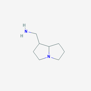 molecular formula C8H16N2 B3323783 (hexahydro-1H-pyrrolizin-1-yl)methanamine CAS No. 170442-09-8