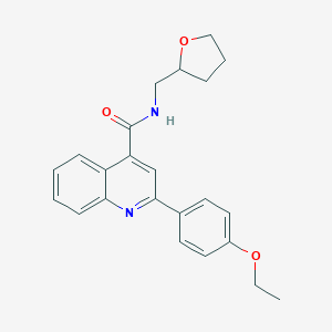 molecular formula C23H24N2O3 B332379 2-(4-ethoxyphenyl)-N-(tetrahydrofuran-2-ylmethyl)quinoline-4-carboxamide 