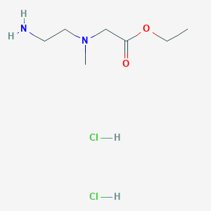 molecular formula C7H18Cl2N2O2 B3323800 Ethyl 2-((2-aminoethyl)(methyl)amino)acetate dihydrochloride CAS No. 1708975-40-9