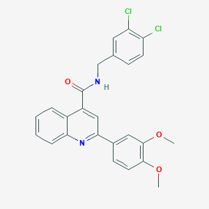 molecular formula C25H20Cl2N2O3 B332384 N-(3,4-dichlorobenzyl)-2-(3,4-dimethoxyphenyl)-4-quinolinecarboxamide 