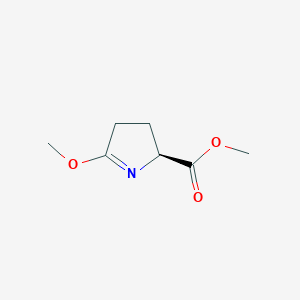 molecular formula C7H11NO3 B3323848 (S)-5-甲氧基-3,4-二氢-2H-吡咯-2-羧酸甲酯 CAS No. 173142-47-7