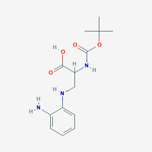 molecular formula C14H21N3O4 B3323893 (S)-3-((2-Aminophenyl)amino)-2-((tert-butoxycarbonyl)amino)propanoic acid CAS No. 175211-38-8