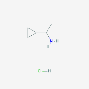 molecular formula C6H14ClN B3323944 1-Cyclopropylpropan-1-amine hydrochloride CAS No. 177859-54-0