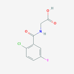 molecular formula C9H7ClINO3 B332395 [(2-Chloro-5-iodobenzoyl)amino]acetic acid 