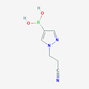 molecular formula C6H8BN3O2 B3323951 (1-(2-Cyanoethyl)-1H-pyrazol-4-yl)boronic acid CAS No. 1778667-08-5