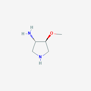 molecular formula C5H12N2O B3323957 3-Pyrrolidinamine, 4-methoxy-, (3S,4S)- CAS No. 177931-70-3