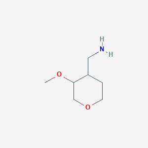 (3--Methoxyoxan--4--yl)-methanamine
