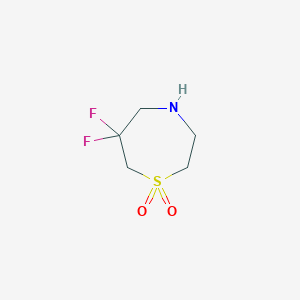 molecular formula C5H9F2NO2S B3323977 6,6-Difluoro-1,4-thiazepane 1,1-dioxide CAS No. 1780013-36-6