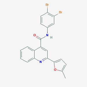 molecular formula C21H14Br2N2O2 B332398 N-(3,4-dibromophenyl)-2-(5-methylfuran-2-yl)quinoline-4-carboxamide 